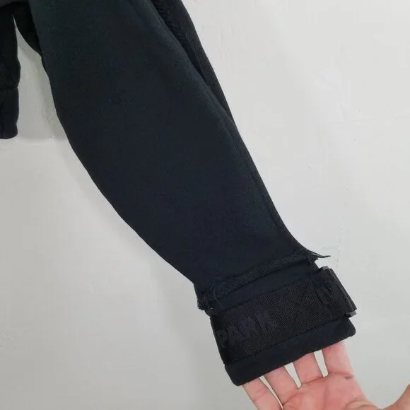 Women's Black Asymmetric Strap Cropped Top Adidas Ivy Park Worn Once - Picture 3 of 9